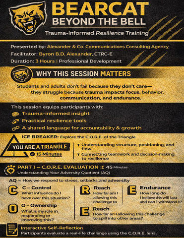 Why This Tab? Bearcats Beyond the Bell Training (Partial Payment)
